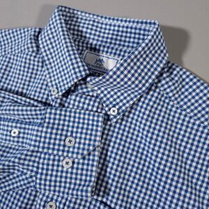 Southern Tide Button Down Shirt Mens S Blue Gingham Channel Marker Long Sleeve